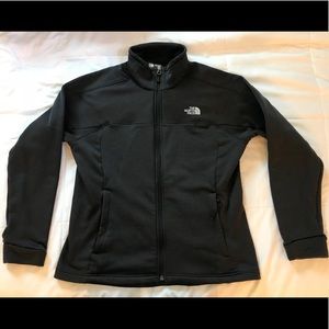 Charcoal gray/black North Face jacket